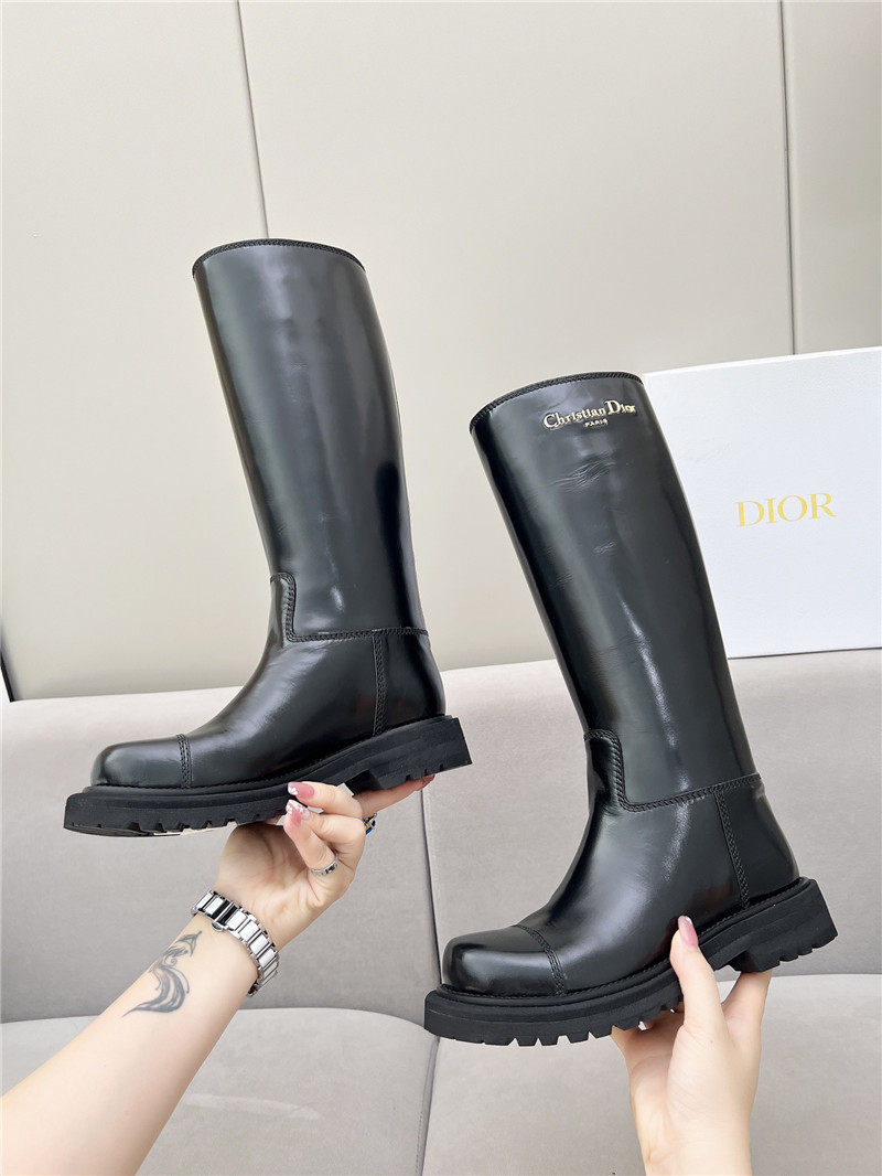 D10r d-scots patent leather high boots