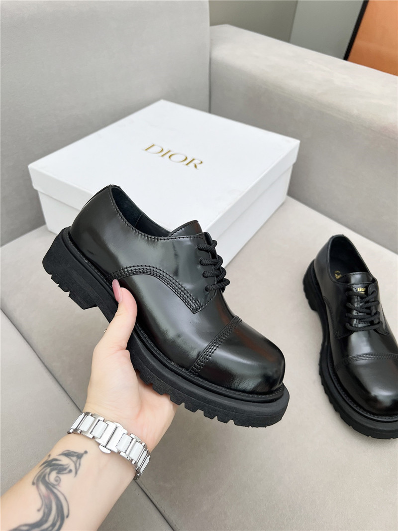 D10r carlo derby black calfskin shoes