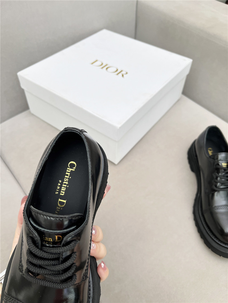 D10r carlo derby black calfskin shoes