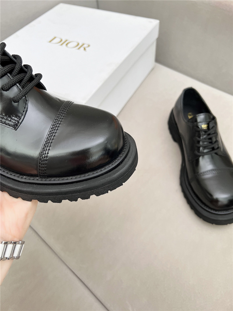 D10r carlo derby black calfskin shoes