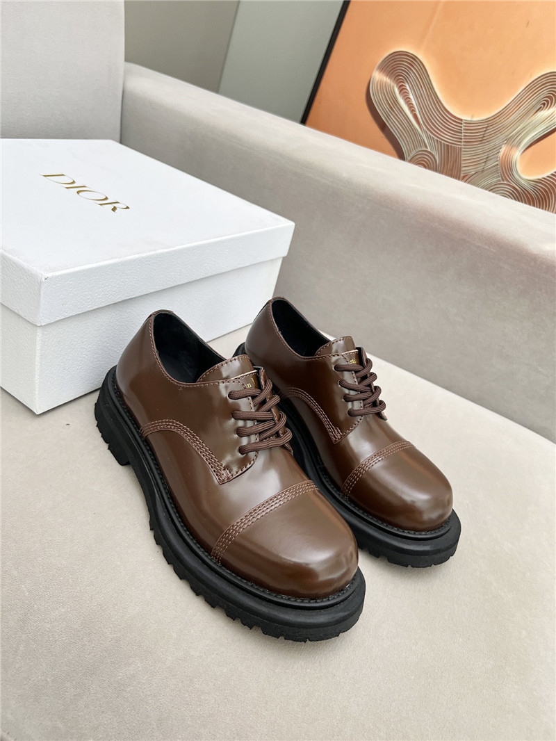 D10r carlo derby brown calfskin shoes