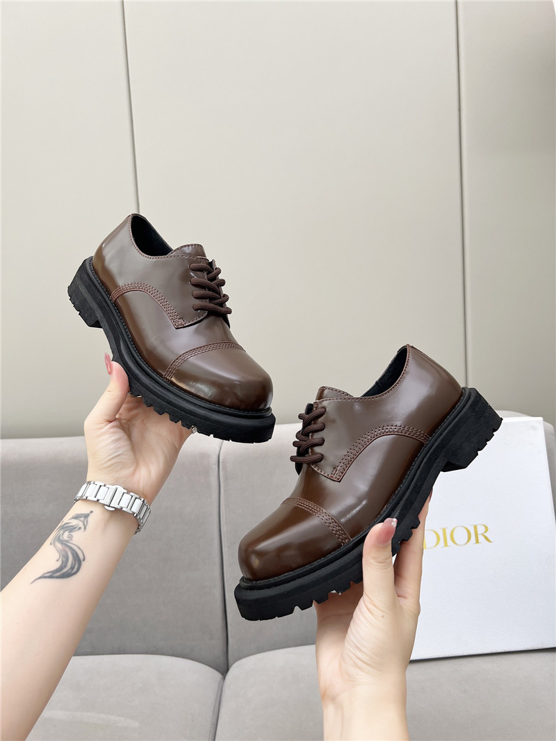 D10r carlo derby brown calfskin shoes