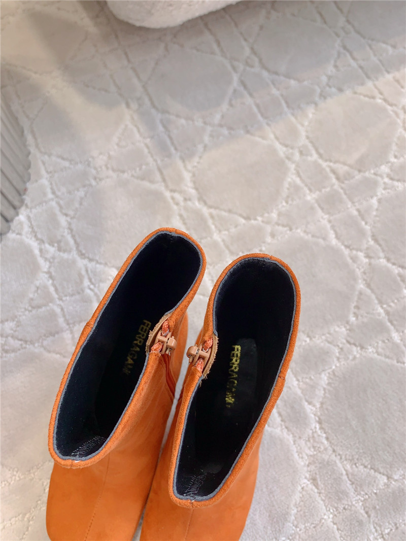 Ferragamo Elina Suede Ankle Boots