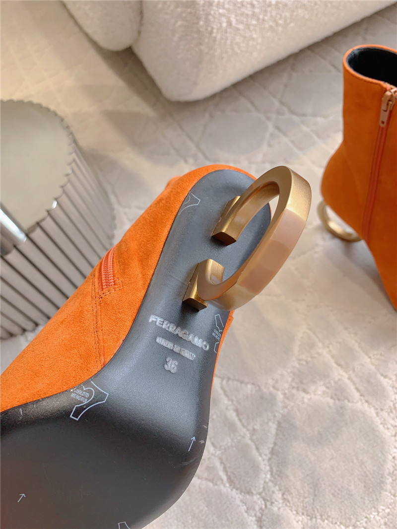 Ferragamo Elina Suede Ankle Boots