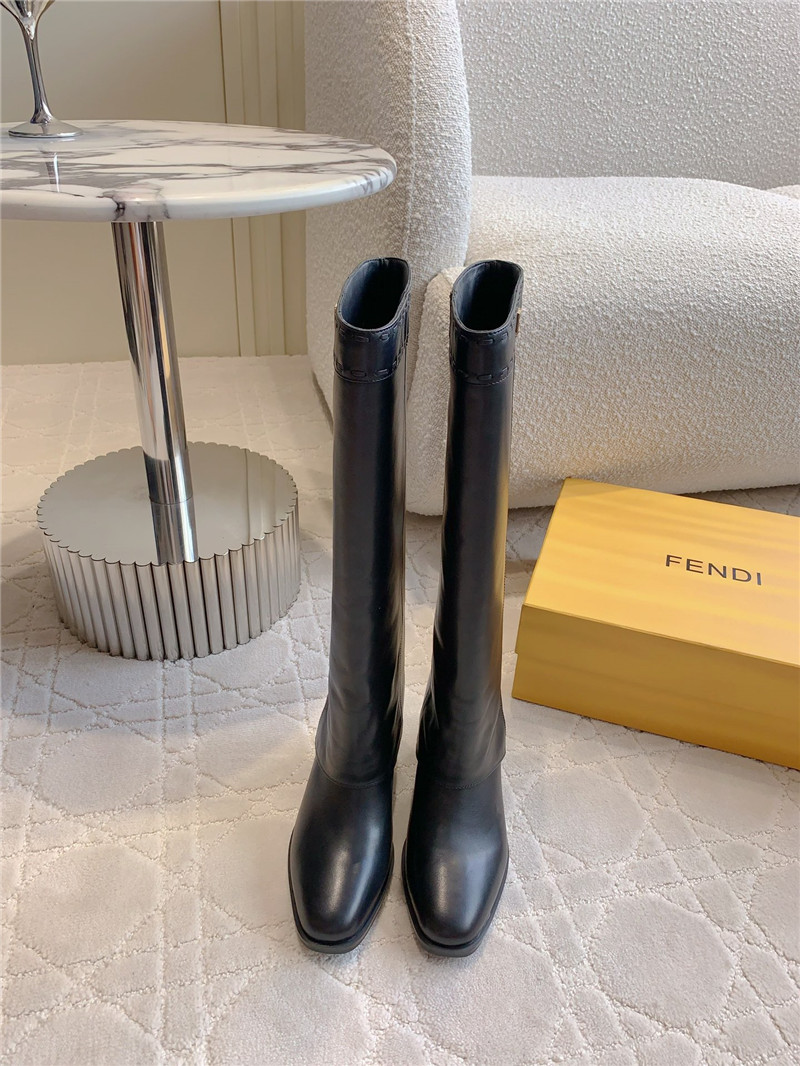 F**di leather knee-high boots