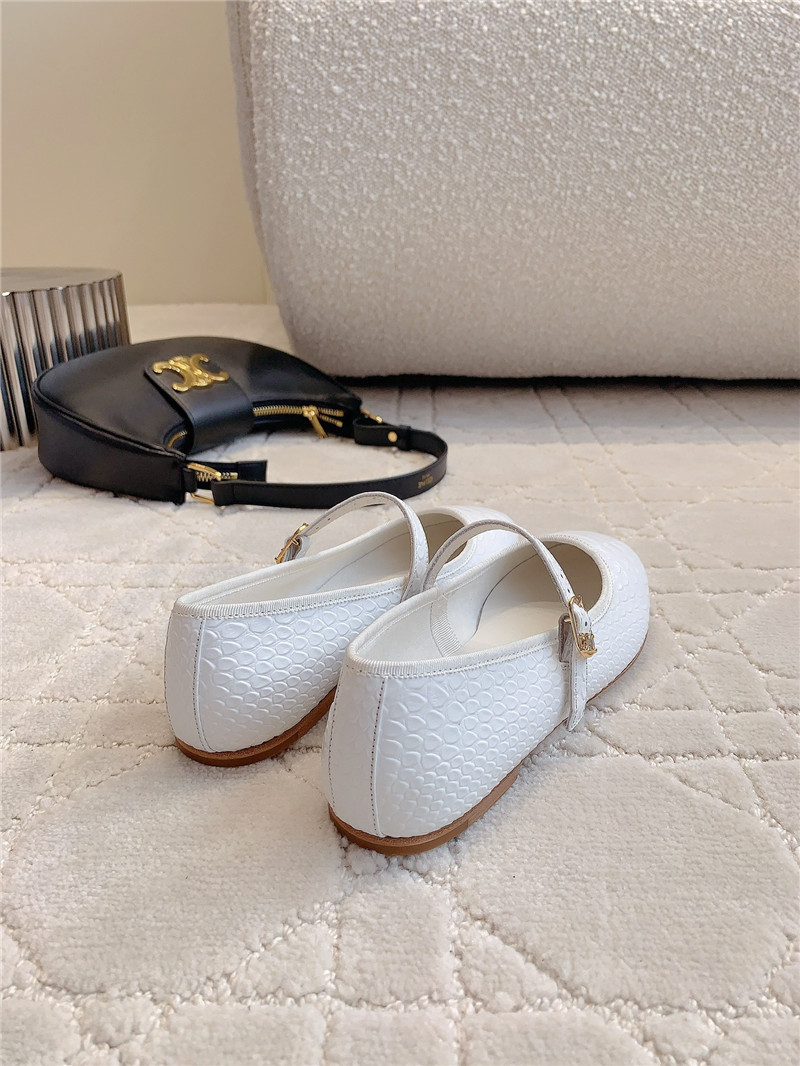 Ce1i*e white python mary-jane ballerinas