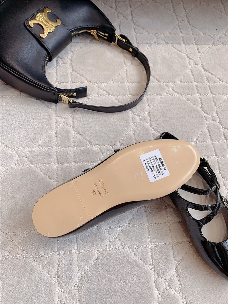 Ce1i*e babies ballerinas black patent calfskin