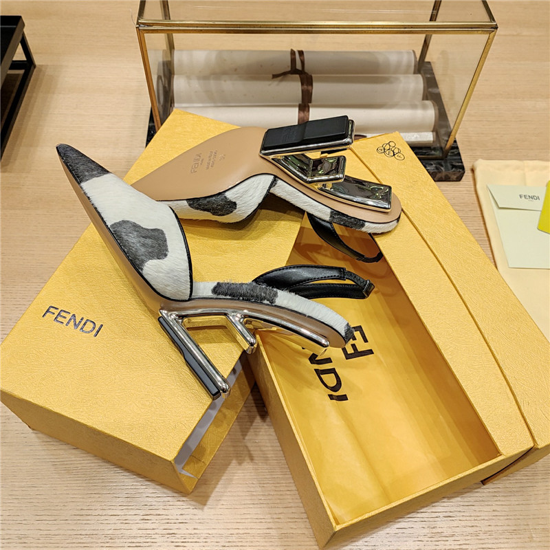 F**di sculpted-heel pumps in suede cowhide