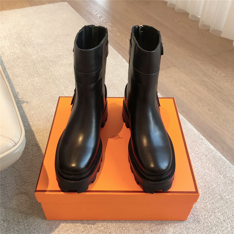 H**me5 jaimy black calfskin ankle boots