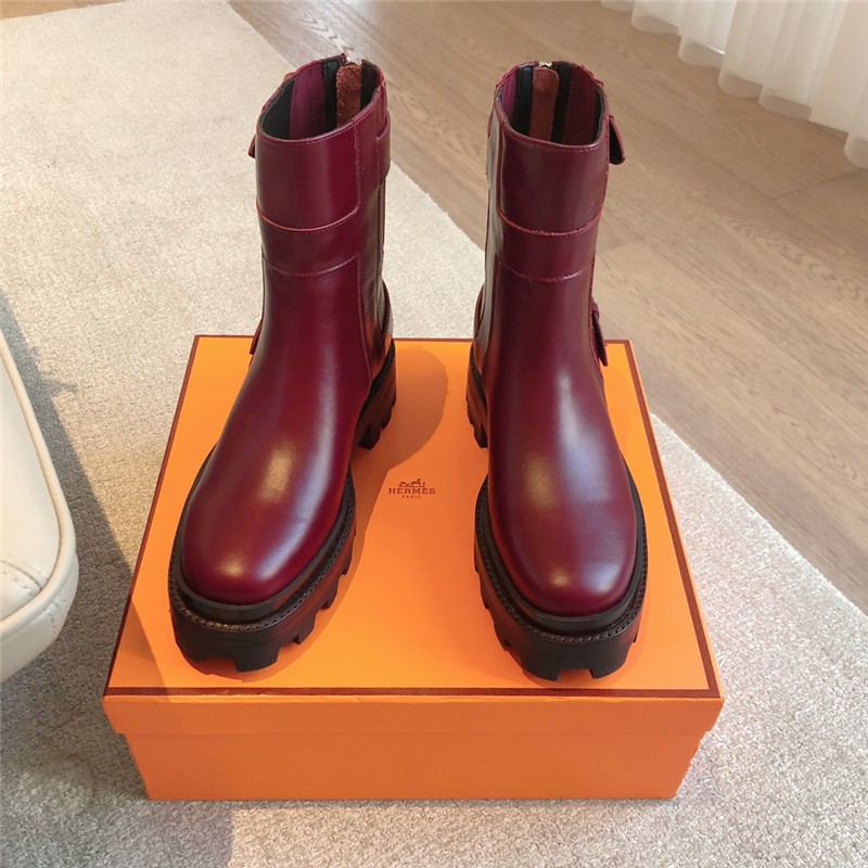 H**me5 jaimy burgundy ankle boots