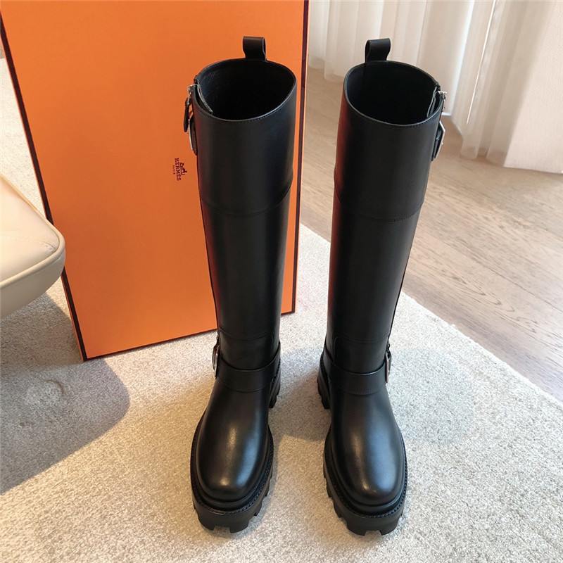H**me5 jaime black calfskin high boots