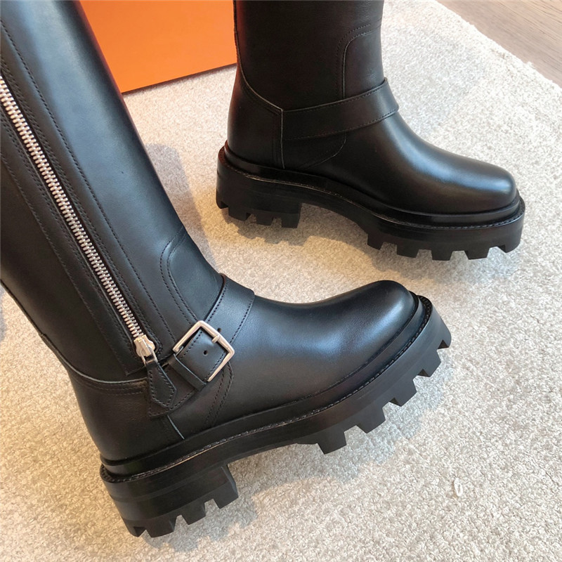 H**me5 jaime black calfskin high boots