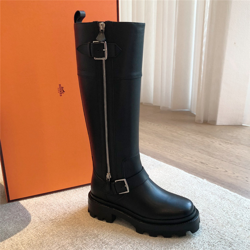 H**me5 jaime black calfskin high boots