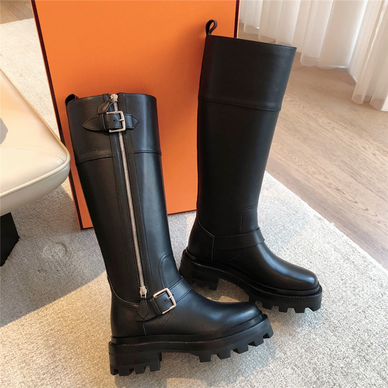 H**me5 jaime black calfskin high boots