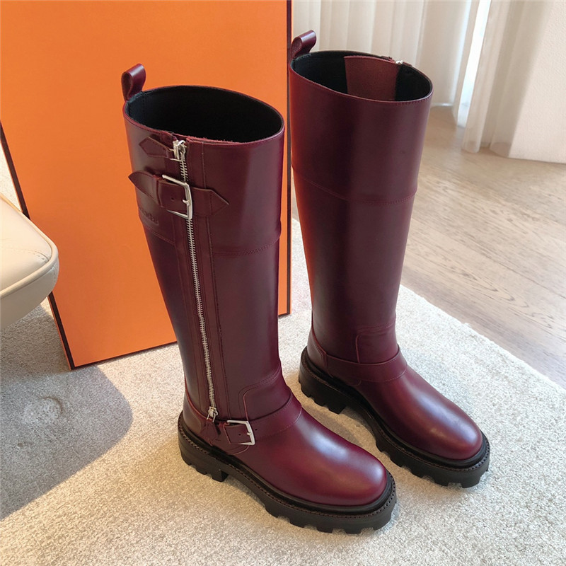 H**me5 jaime burgundy high boots