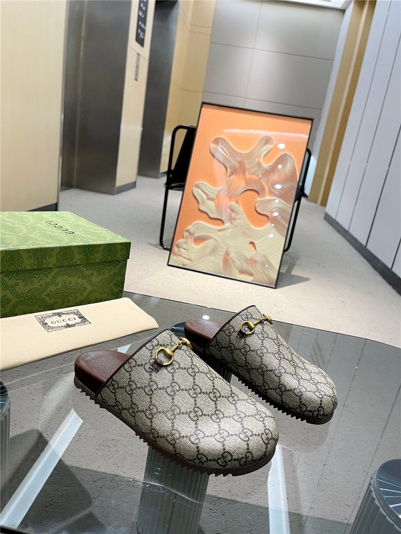 Gvc*1 horsebit mule grey gg print