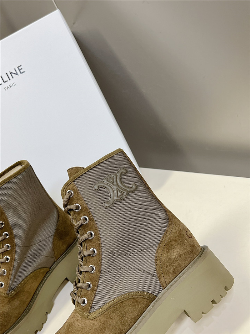 Ce1i*e suede bulky lace-up boots