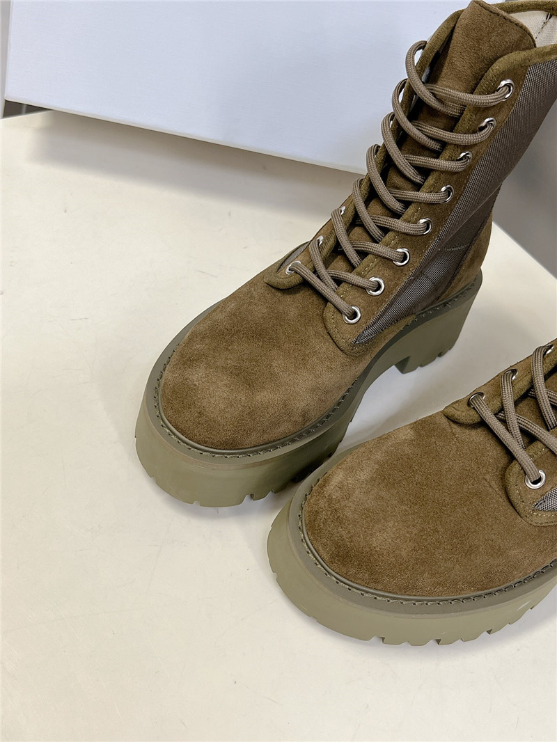 Ce1i*e suede bulky lace-up boots