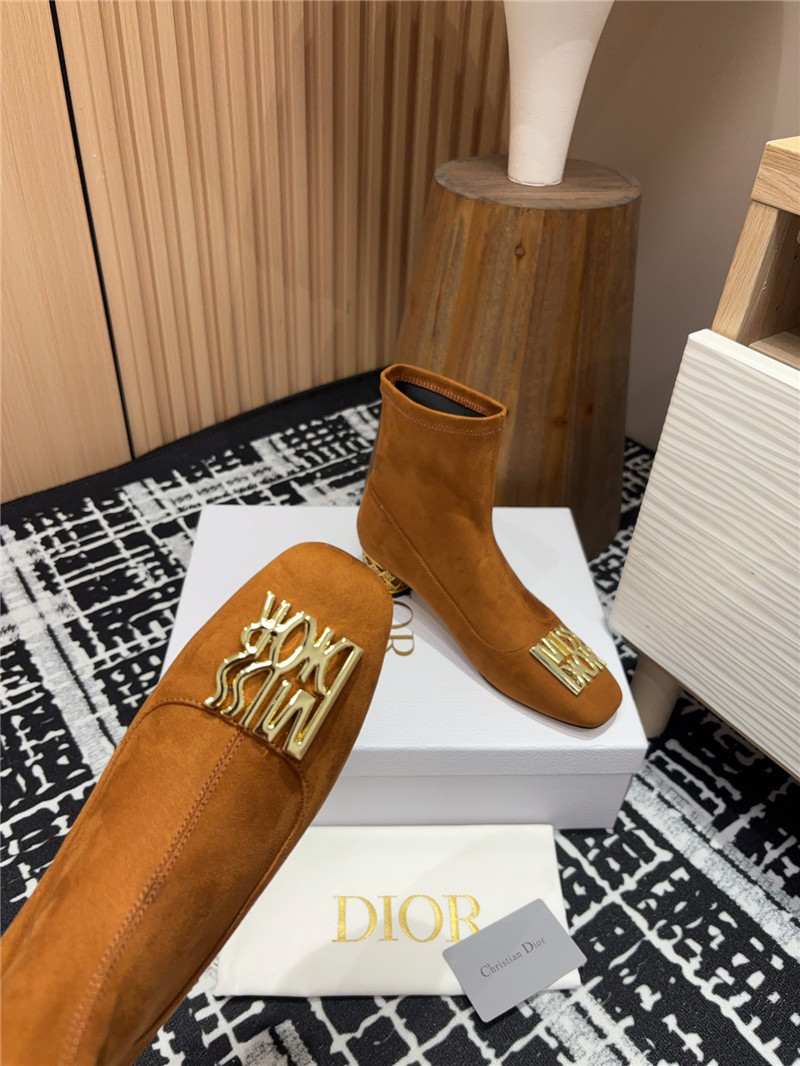 D10r cd icon brown heeled ankle boots