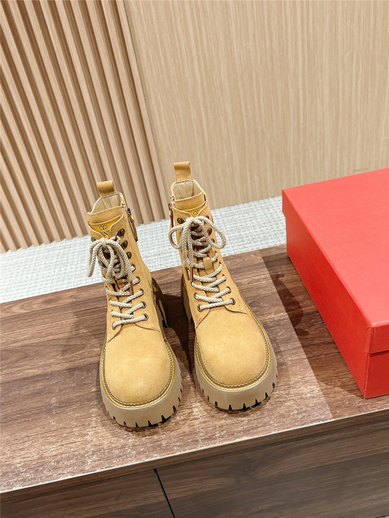 Va1e*ntin0 vlogo suede lace-up platform boots