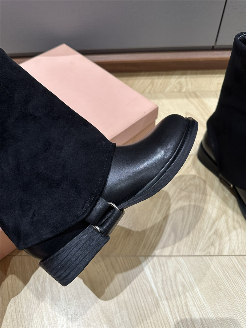 Miu Miu Turn-Down Collar Boots