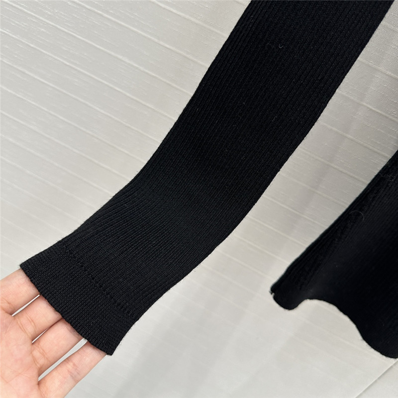 Va1e*ntin0 lace-trim wool sweater black