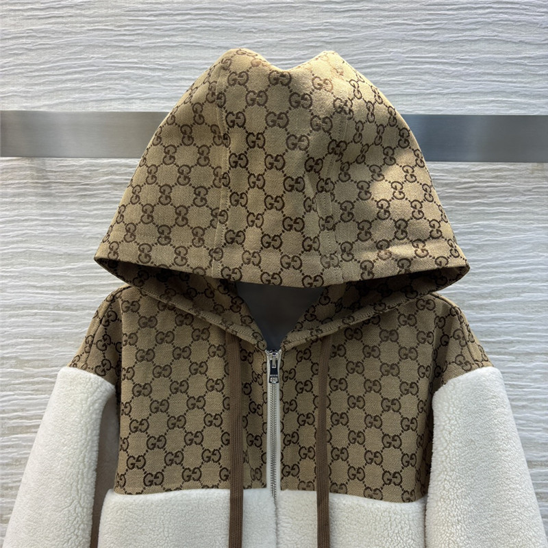 Gvc*1 patchwork hooded jacket
