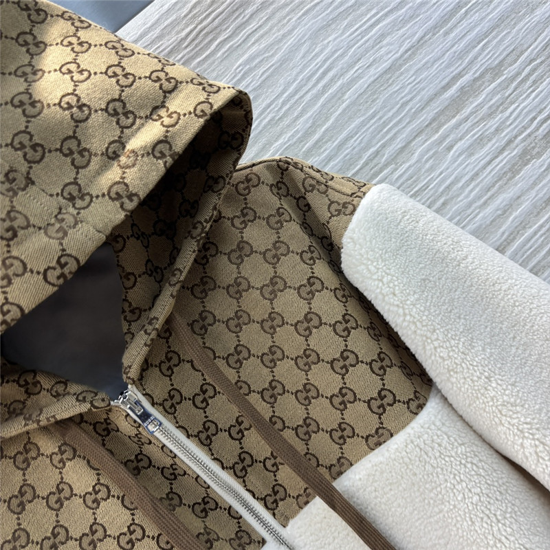 Gvc*1 patchwork hooded jacket