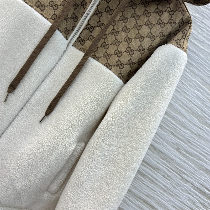 Gvc*1 patchwork hooded jacket