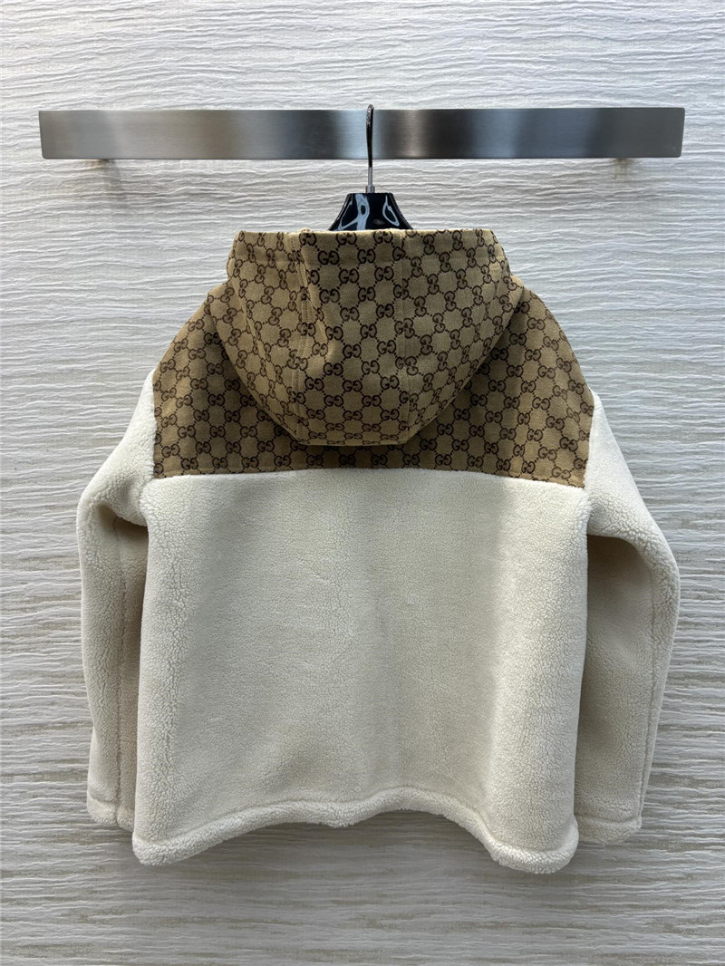 Gvc*1 patchwork hooded jacket