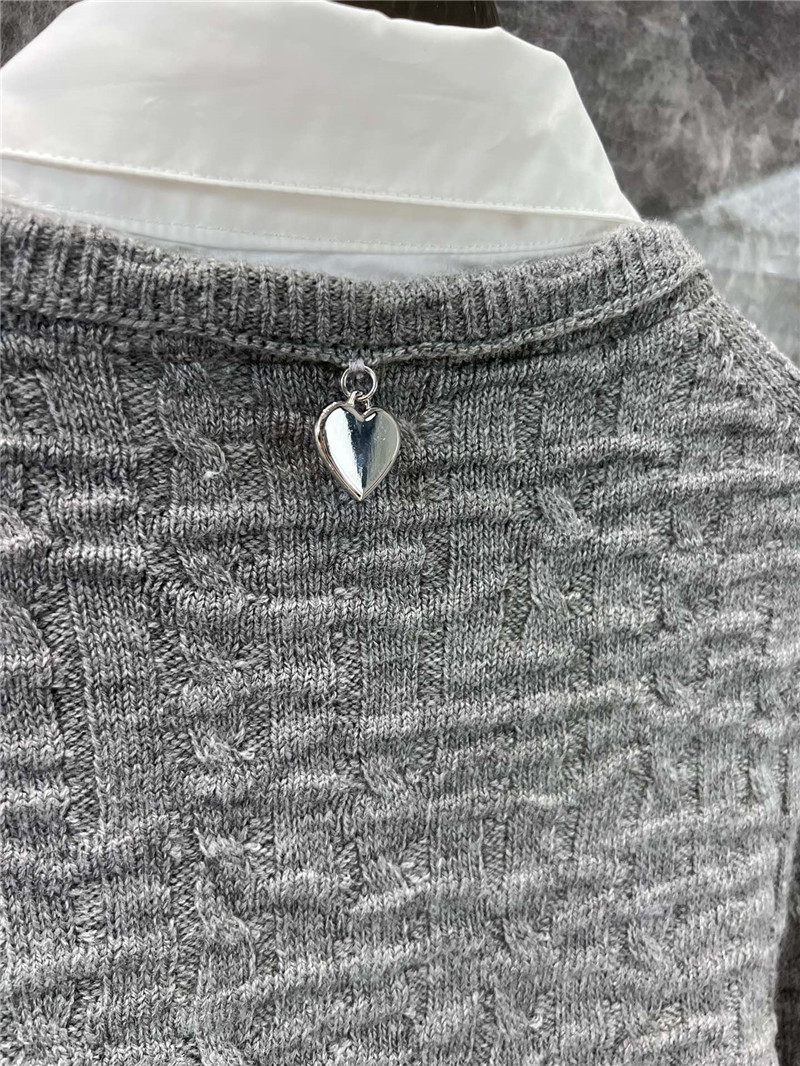 ACNE STUDIOS Layered Knit Cardigan Grey