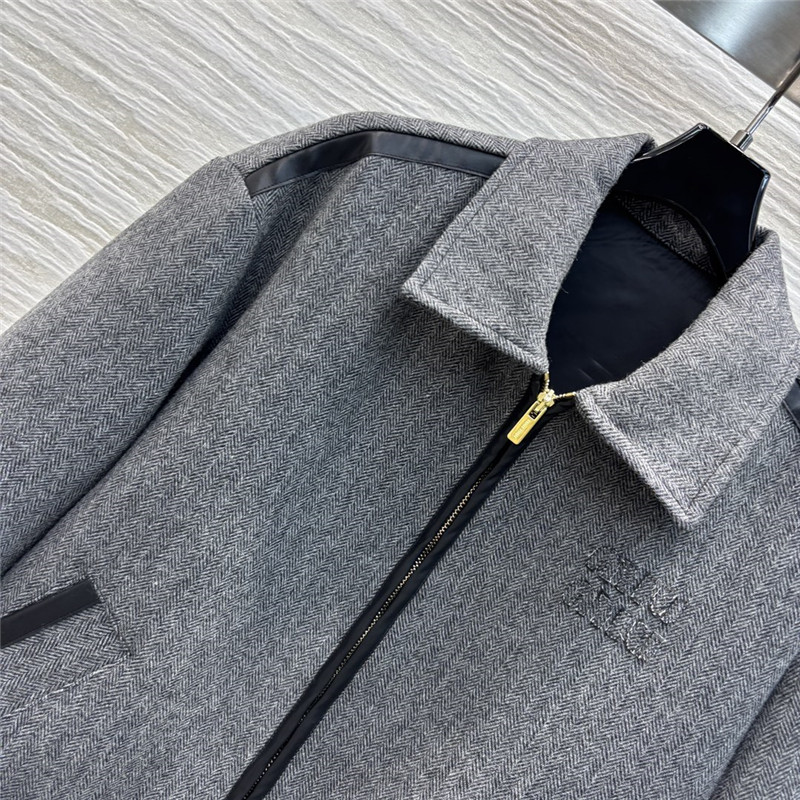 M1um1u contrast color jacket