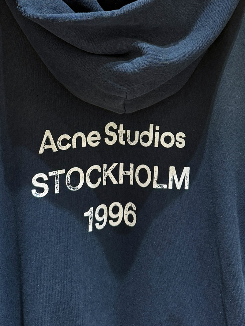 Acne Studios Black Printed Logo Hoodie