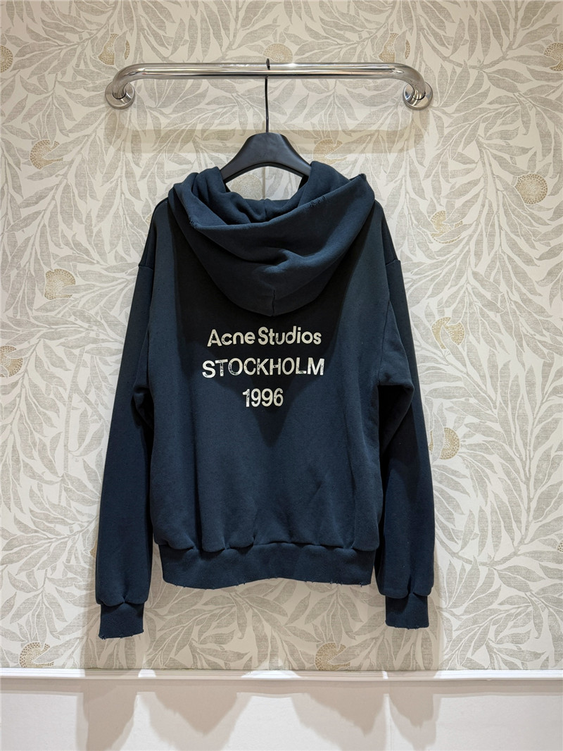 Acne Studios Black Printed Logo Hoodie