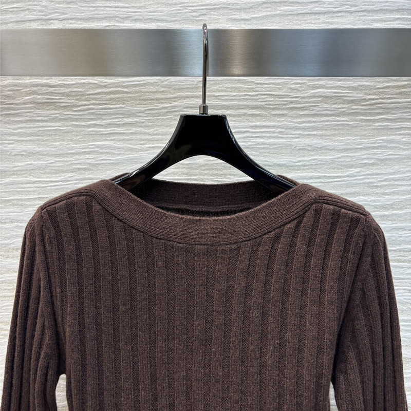 Va1e*ntin0 vertical striped knit dress