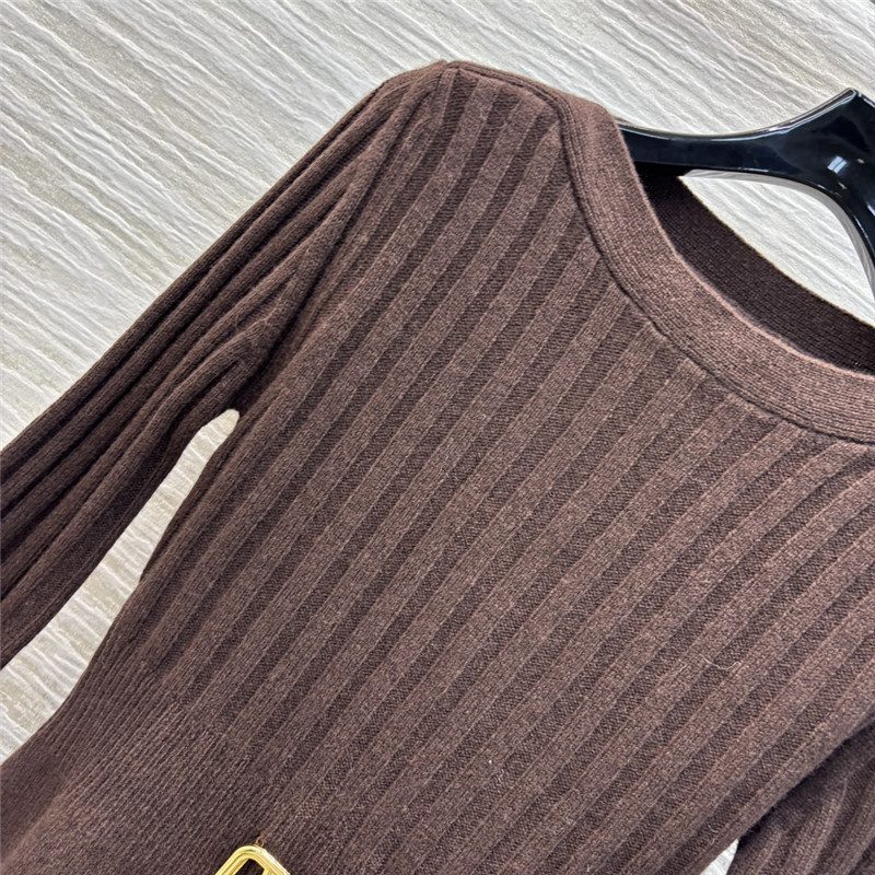 Va1e*ntin0 vertical striped knit dress