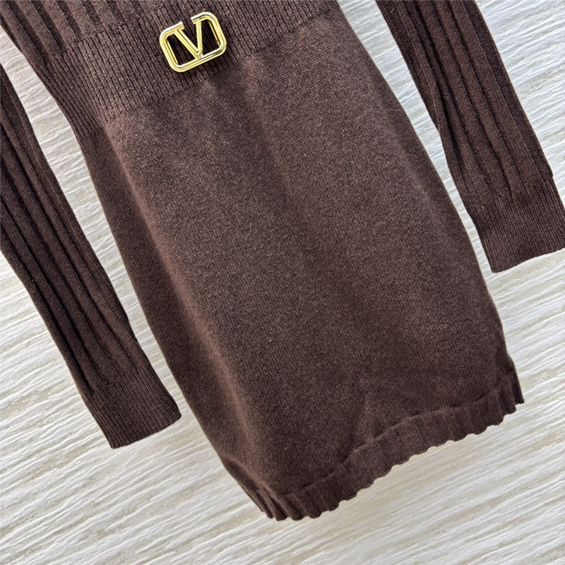 Va1e*ntin0 vertical striped knit dress