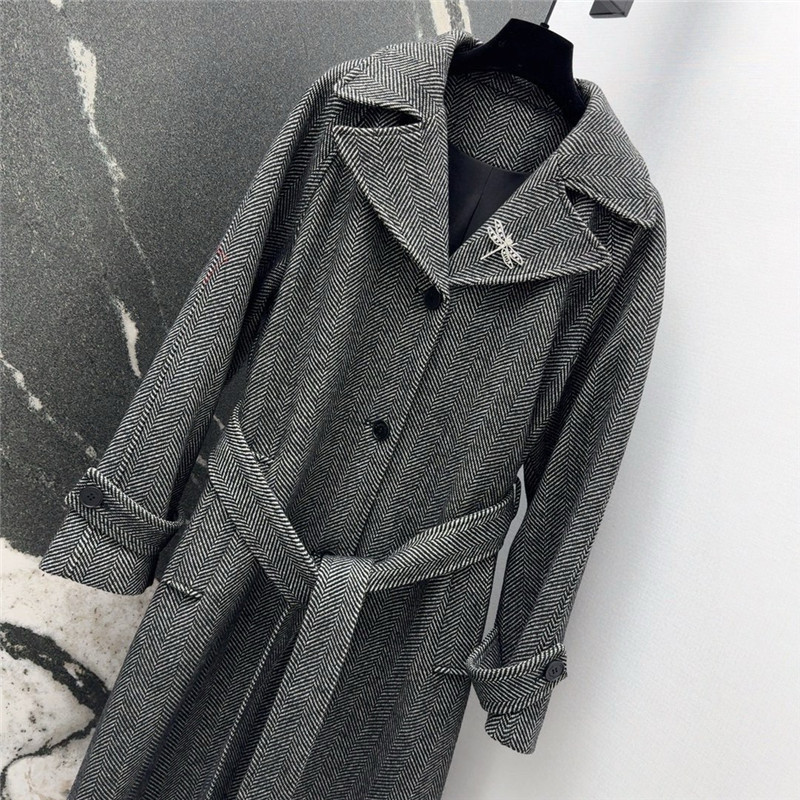 D10r herringbone long coat