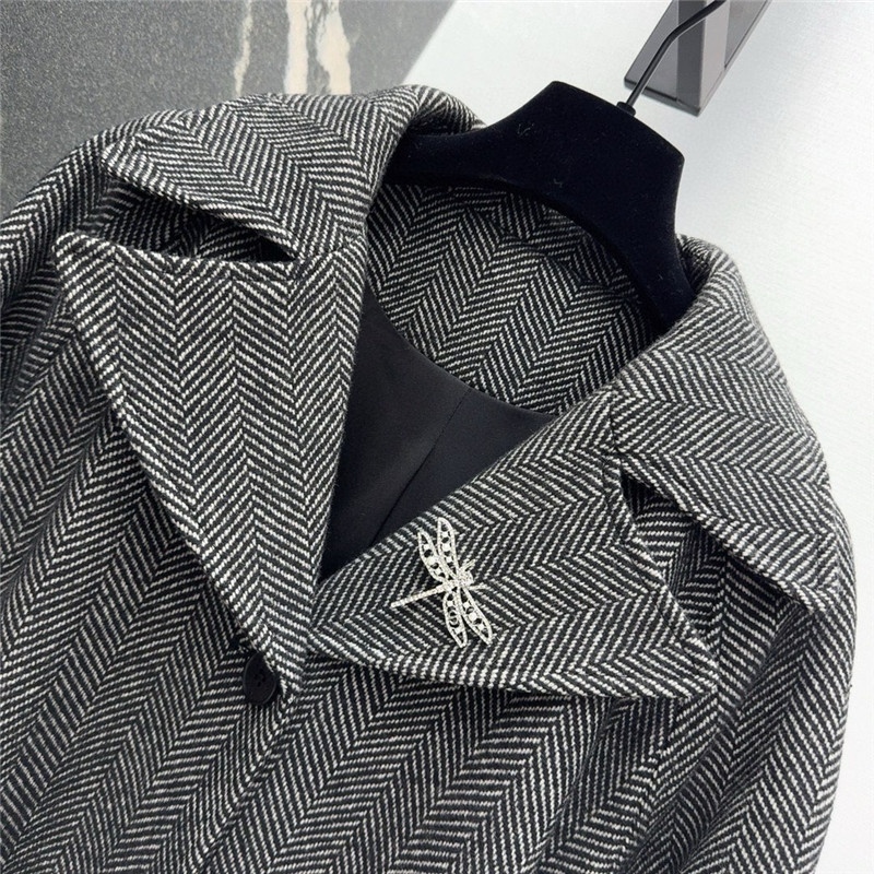 D10r herringbone long coat