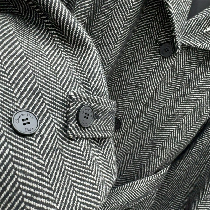 D10r herringbone long coat