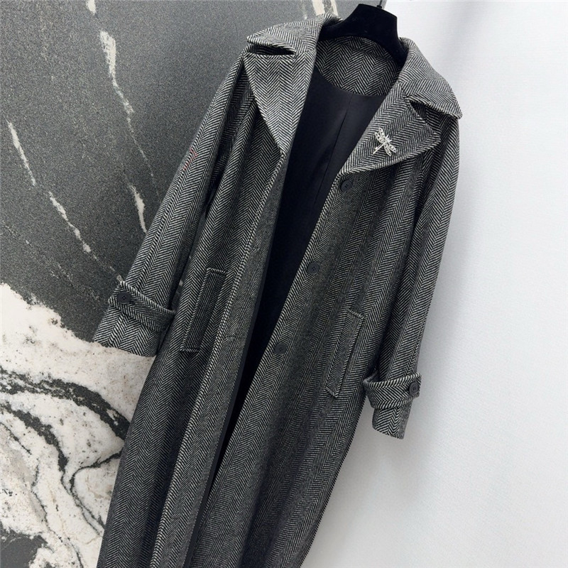 D10r herringbone long coat