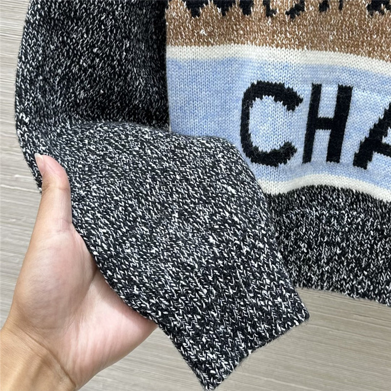 Ch**el jacquard blend cashmere sweater