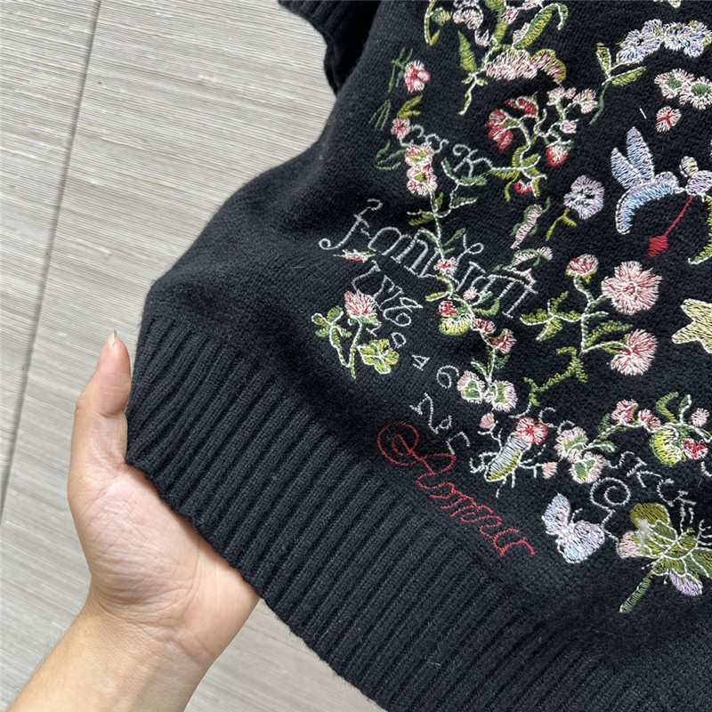 D10r multicolor short sleeve knit top black