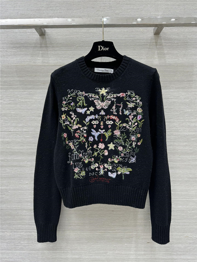D10r knit multicolor sweater black