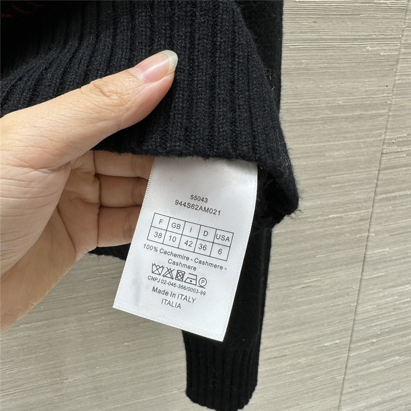 D10r knit multicolor sweater black