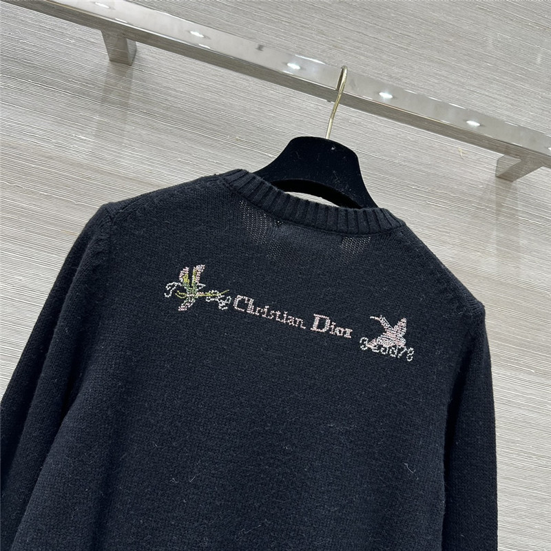 D10r knit multicolor sweater black