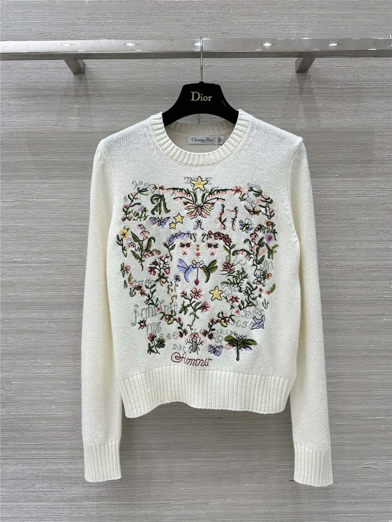 D10r knit multicolor sweater white