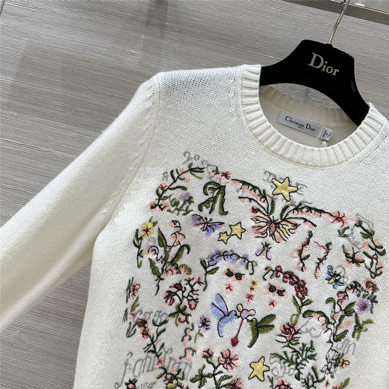 D10r knit multicolor sweater white
