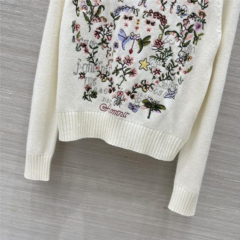 D10r knit multicolor sweater white