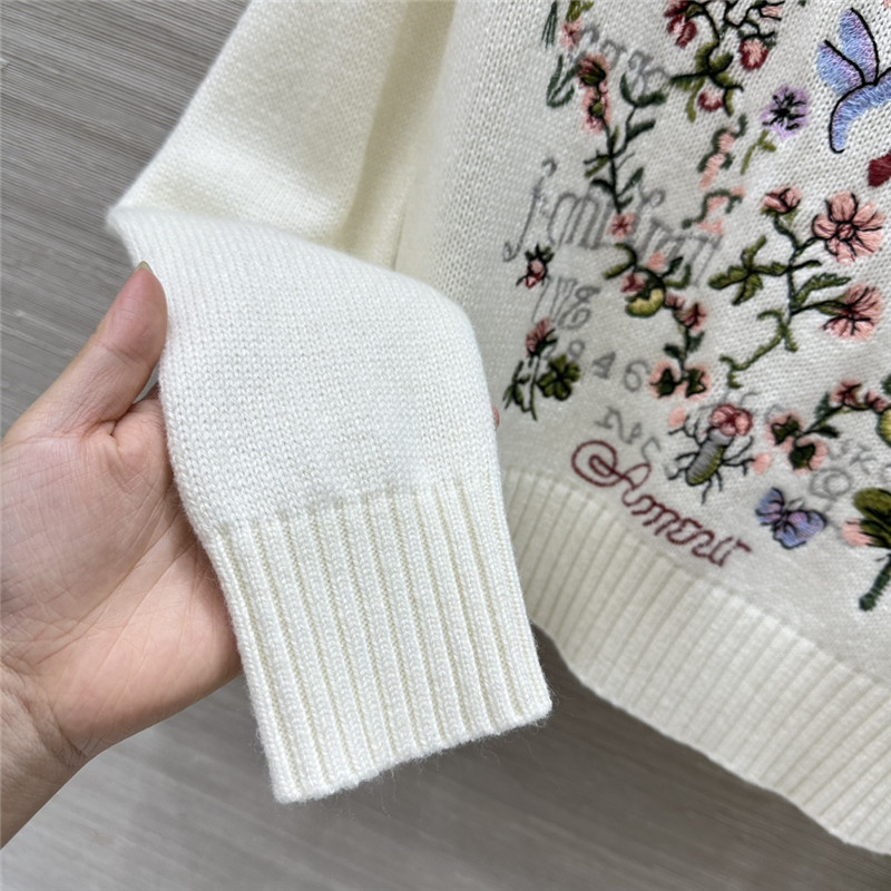 D10r knit multicolor sweater white